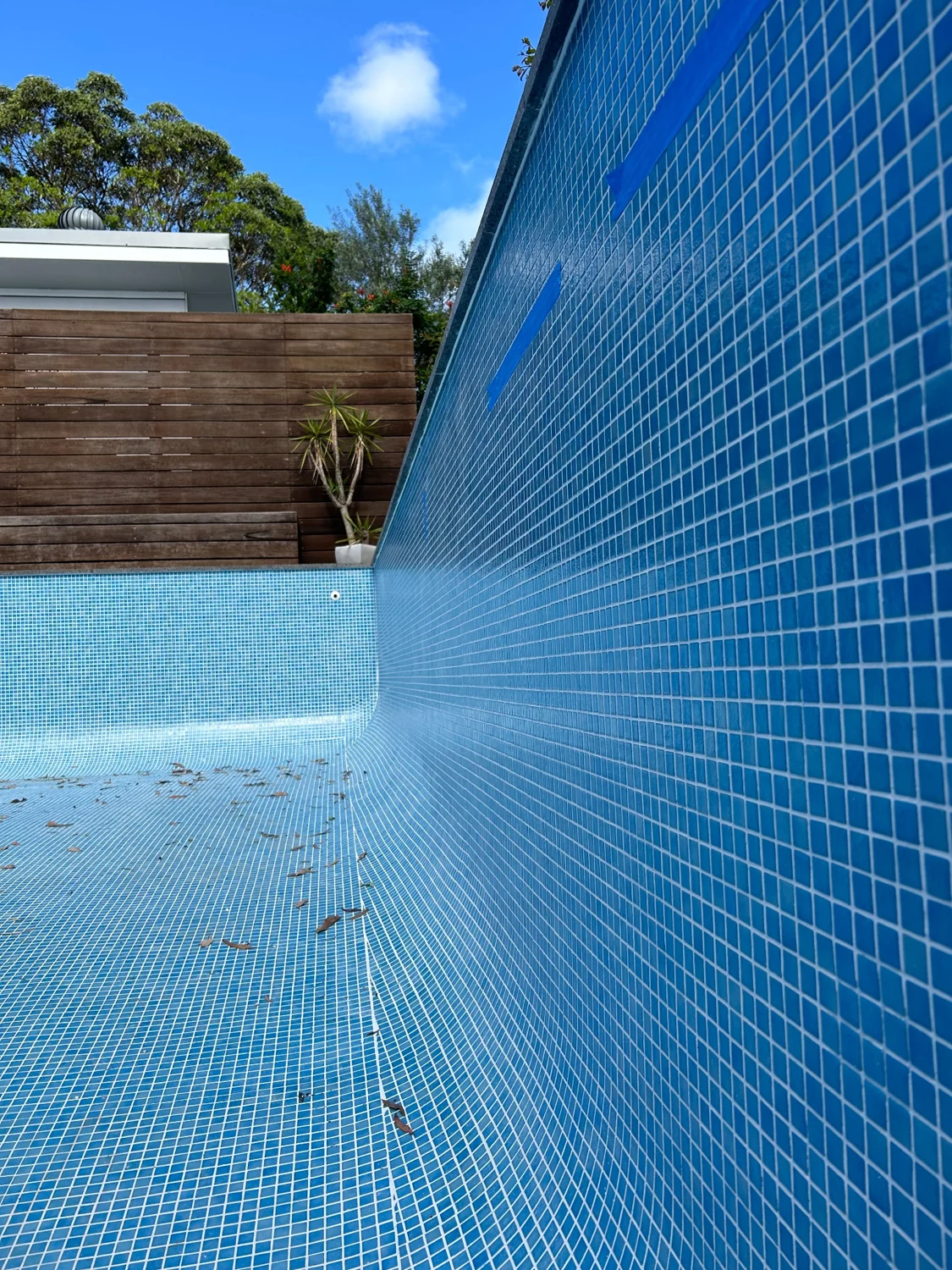 Pool tiled area